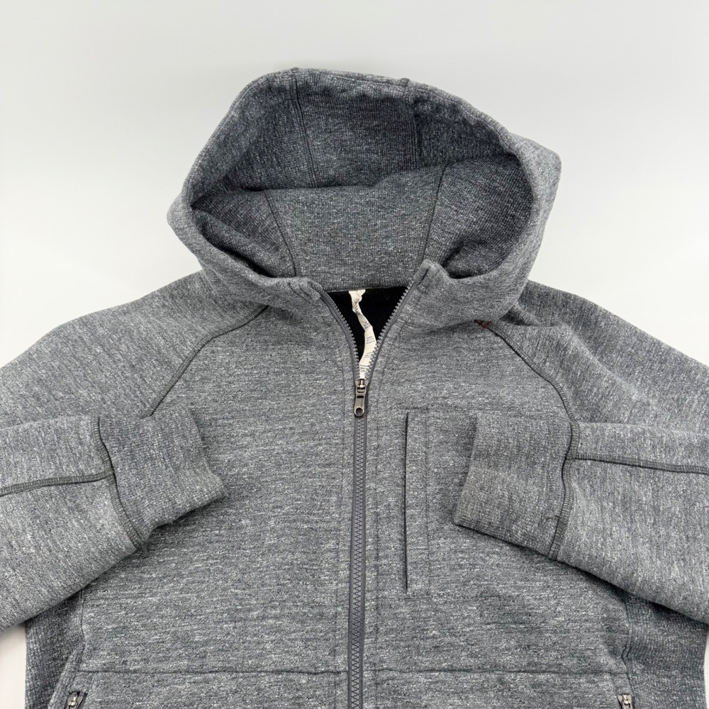 Lululemon Scuba Full Zip Hoodie Heathered Grey Athletic Fleece Jacket Small